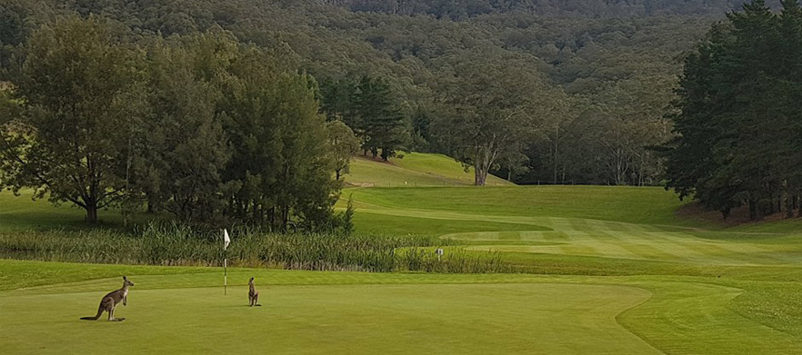 18 holes for two at <em> Kangaroo Valley Golf & Country Resort.</em> Includes a soft drink or water each.