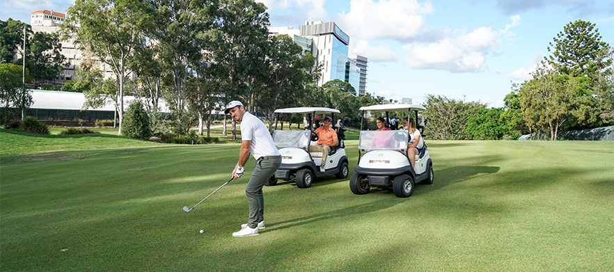 </em>Play Brisbane's Scenic City Course Victoria Park Golf Complex. 18 Holes for 2 With Motorised Cart and Range Balls.  2 Players normally $132, this offer $69.</em>