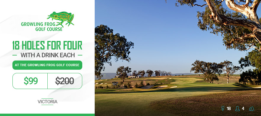 <em> Discover the One of Melbourne's True Gems with this Amazing Special! </em> 18 Holes for Four with a Drink Each after your round.