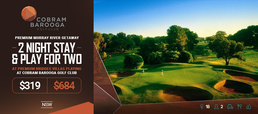 <em> Stay and Play at one of the Murray's True Gems! </em> Two Nights for Two at Bridges Villas! Includes Unlimited Golf at Cobram Barooga Golf Club, Motorised Carts, Breakfasts, Drinks, Meal Vouchers & More.
