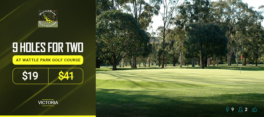 Golf for Two at <em>Wattle Park Golf Course.</em>  Two players will enjoy a 9 hole round with a pull buggy each, bookings any day of the week.  