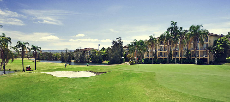 Now You Can Play <em>The Original and Still the Best Resort Golf Course on the Gold Coast, Palm Meadows Golf Course.</em> 18 Holes For 2 In A Motorised Cart & a Beer Each at this Championship Course.  