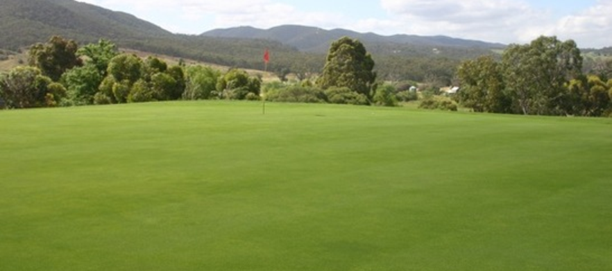 18 holes for Two in a Motorised Cart at <em>Bacchus Marsh Golf Club.</em> 