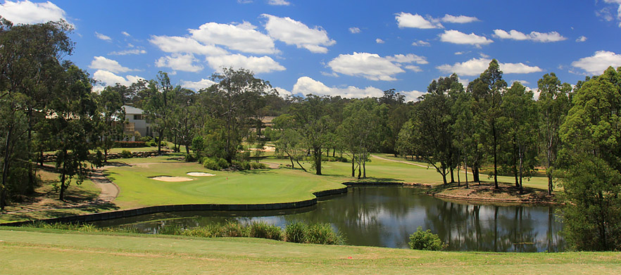 <em>One of Sydney's Top Courses!</em> 18 Holes for Two with a at the <em>Beautiful Riverside Oaks Golf Resort!</em> Includes a shared motorised cart & drinks. 