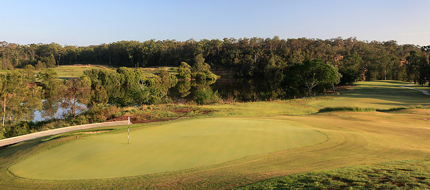 <em>One of Sydney's Top Courses!</em> 18 Holes for Two with a at the <em>Beautiful Riverside Oaks Golf Resort!</em> Includes a shared motorised cart & drinks. 