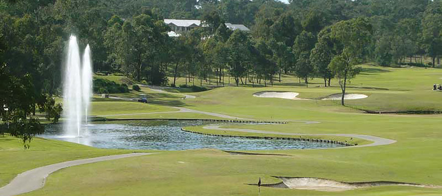 <em>One of Sydney's Top Courses!</em> 18 Holes for Two with a at the <em>Beautiful Riverside Oaks Golf Resort!</em> Includes a shared motorised cart & drinks. 