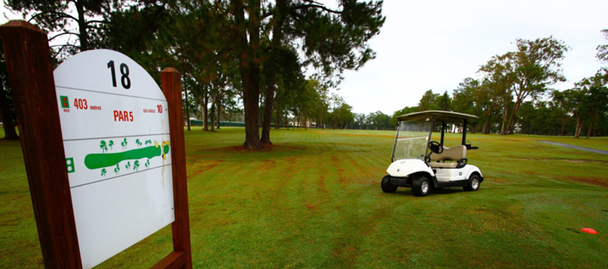 Your chance to play an Australian Open Golf Course, <em>Gailes Golf Club.</em> 18 holes for two in a shared motorised cart.