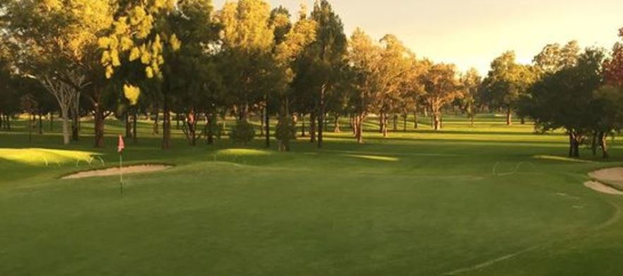 At <em>Richmond Golf Club:</em> 18 Holes for Two with a cart, & a cold beer each. Richmond Golf Club Hosted the <em>2015 Coca Cola Australian PGA Seniors Championship.</em> It is about an hour's drive from Sydney Central.
