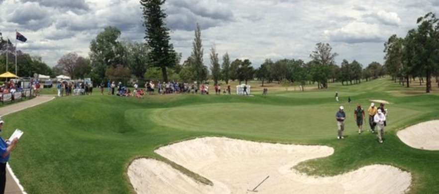 At <em>Richmond Golf Club:</em> 18 Holes for Two with a cart, & a cold beer each. Richmond Golf Club Hosted the <em>2015 Coca Cola Australian PGA Seniors Championship.</em> It is about an hour's drive from Sydney Central.