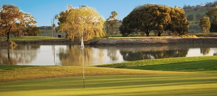 18 Holes of Golf for TWO in a Motorised Cart at <em>Goonawarra Golf Course.</em> Includes a cold beer each after your round. 