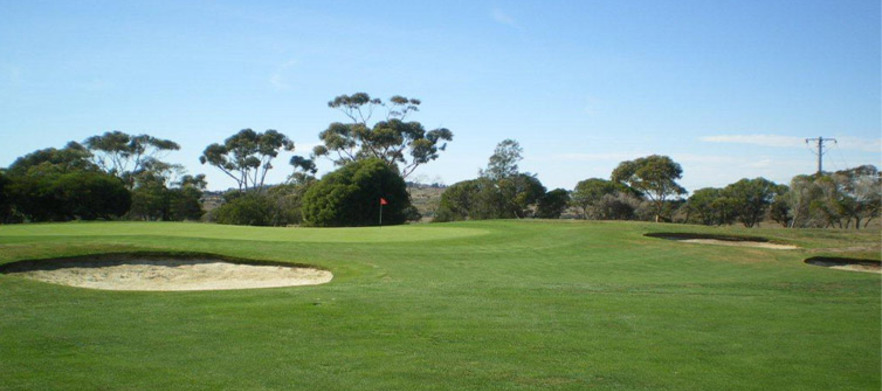 18 Holes of Golf for TWO in a Motorised Cart at <em>Goonawarra Golf Course.</em> Includes a cold beer each after your round. 