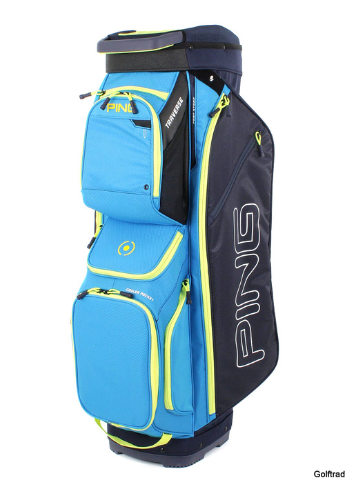 New Ping Traverse 191 Golf Cart Bag Navy / Bright Blue / Neon G2387 - Image 2