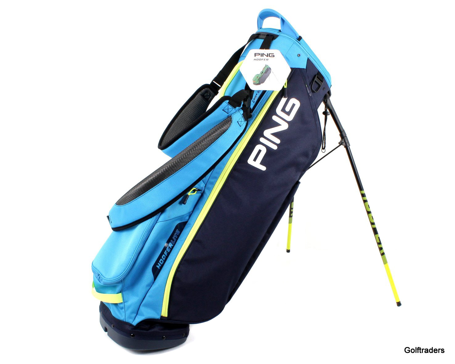 New Ping Hoofer Lite 201 Golf Stand Bag Navy / Bright Blue / Neon G2383