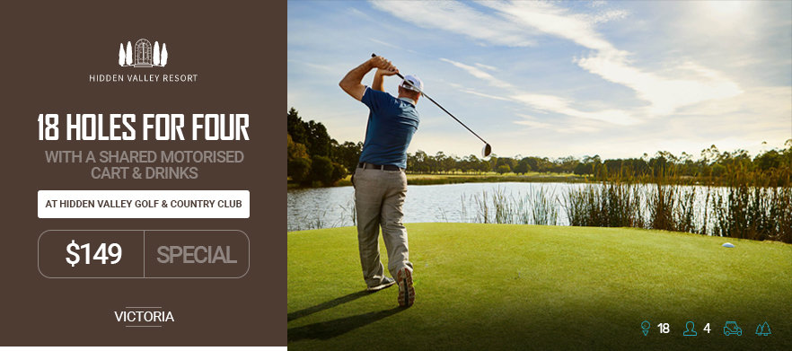 18 Holes for Four with Two Shared Motorised Carts & Drinks at Hidden Valley Golf & Country Club!