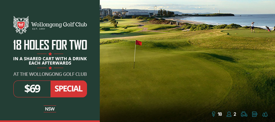 18 Holes For Two in a Shared Cart With a Drink Each Afterwards at Wollongong Golf Club. 
