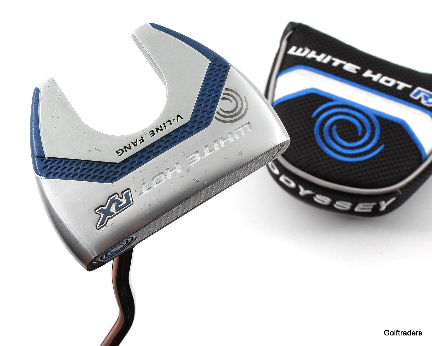 Odyssey White Hot RX VLine Fang Putter Steel 35" Cover G3037 just 209.00