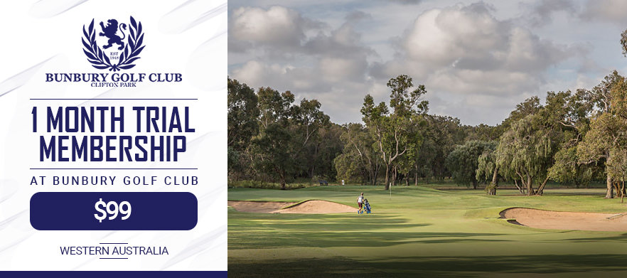 <em>One Month Trial Membership Special at Bunbury Golf Club,</em> rated one of WA's Top Ten courses! <em>Normally $360, Today just   $149!</em> 