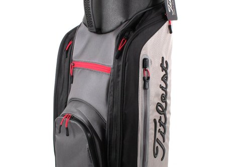 New Titleist Lightweight Club 14 Golf Cart Bag Black / Grey / Red G3579 - Image 2