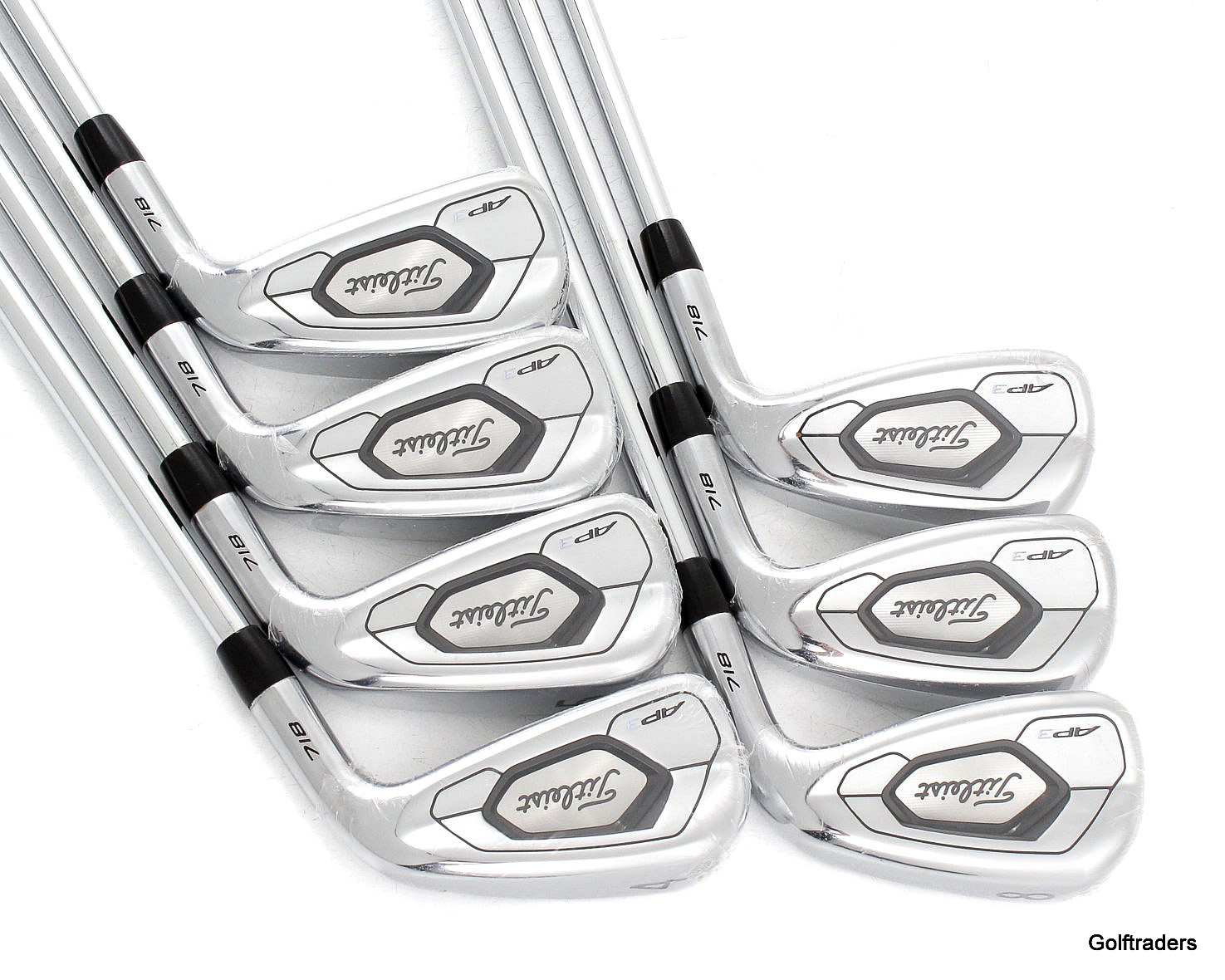 Fers Titleist 718 AP3 - Set 4-PW + GW, Flex Rigide, Shafts AMT Noir S300, Droitier, Reconditionné