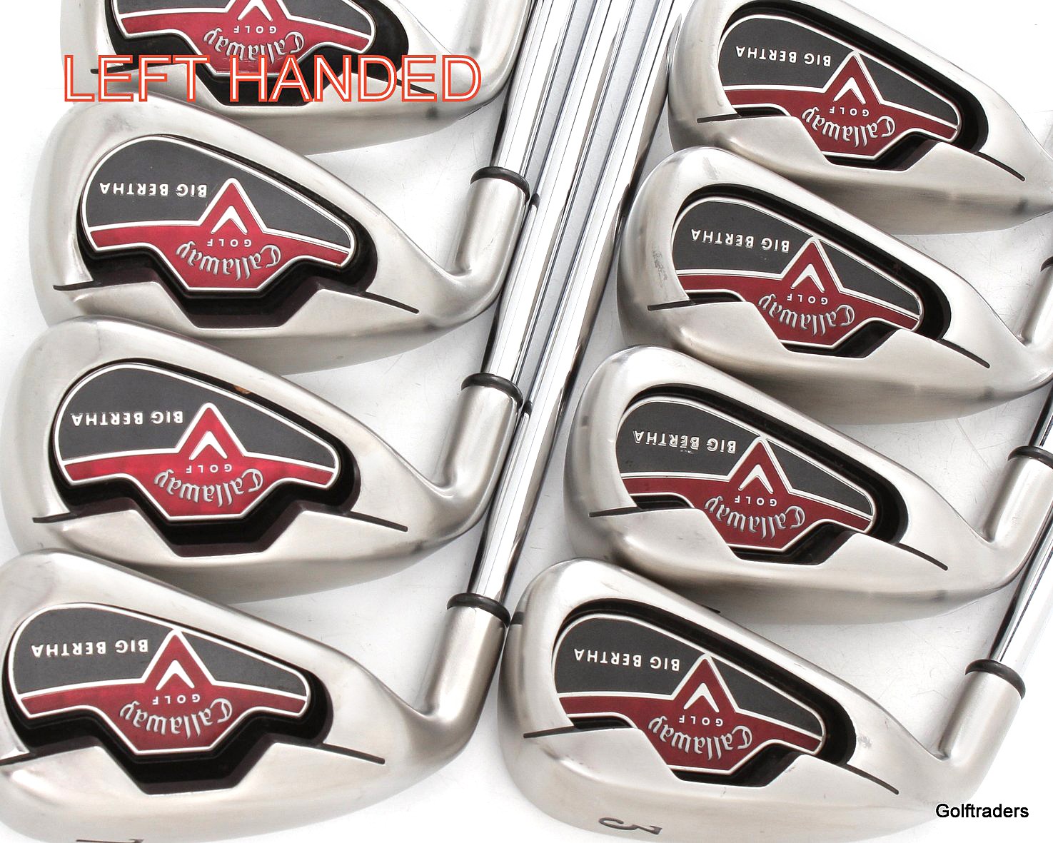 Callaway Big Bertha Irons 3PW Steel Uniflex Left Handed G3507 just 425.00