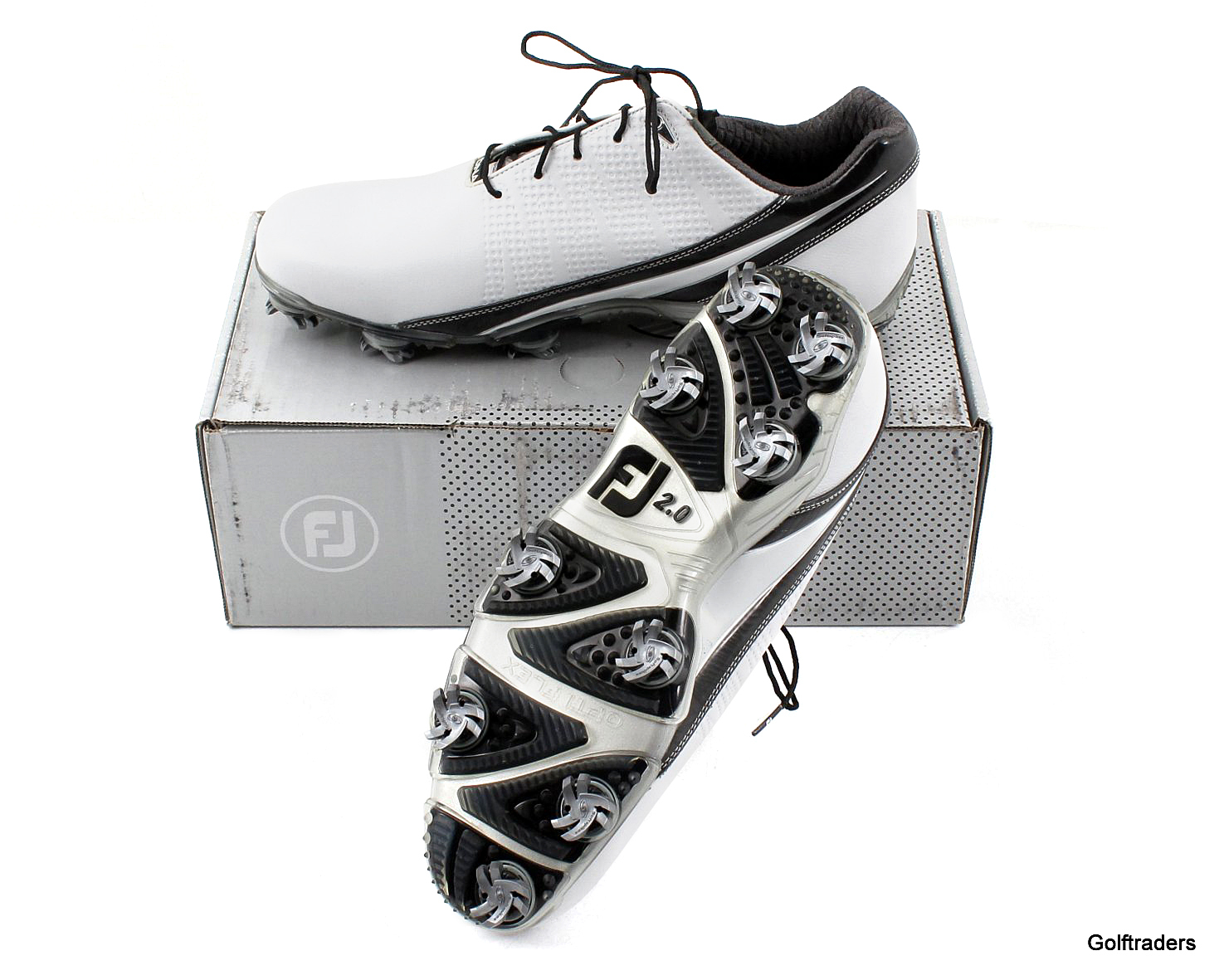 New Footjoy Dna 2.0 Golf Shoe White / Black Size 11.5 W G3617 just 229.00