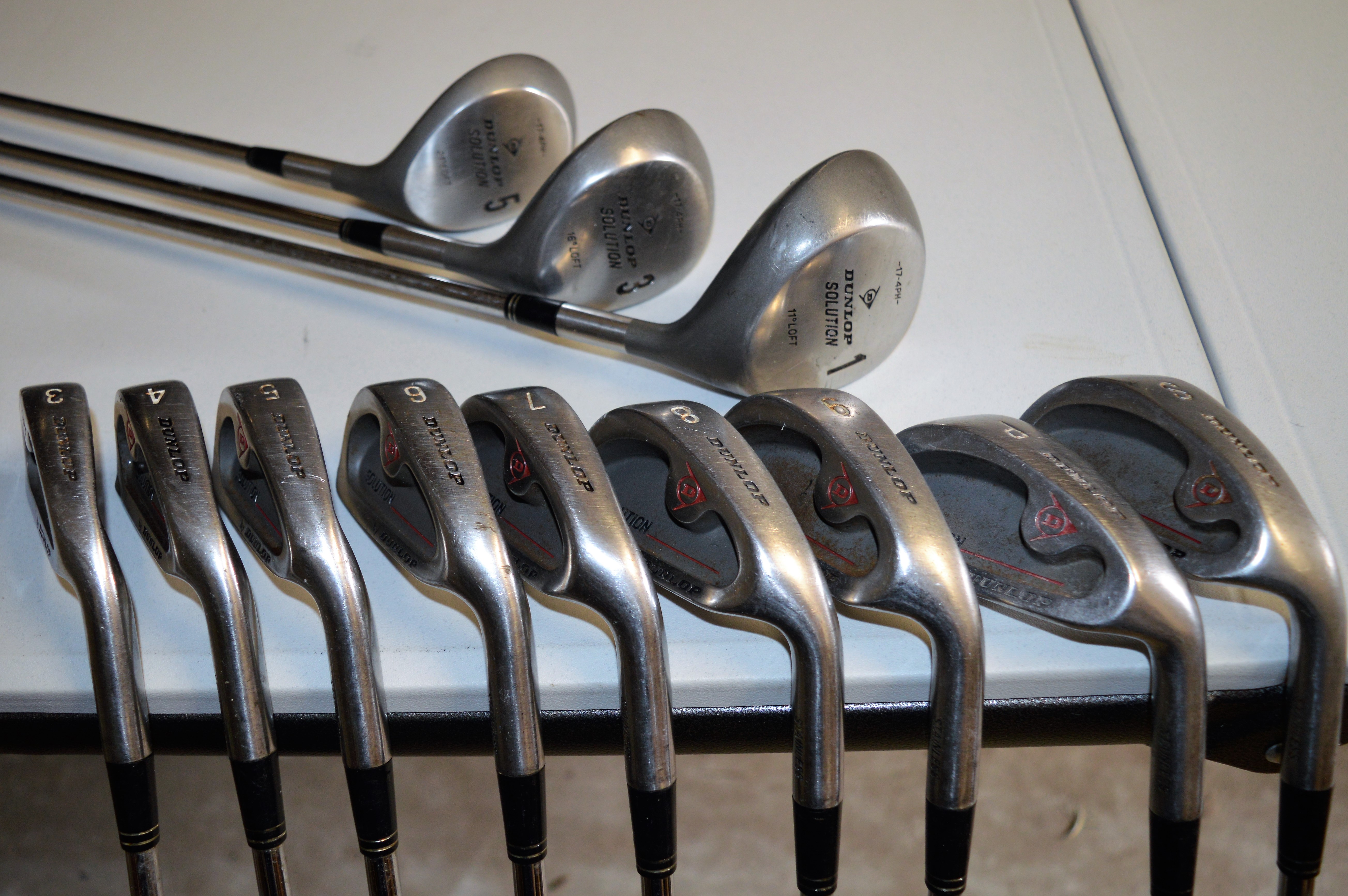 Dunlop Solution **Golf Set 3,4,5,6,7,8,9,P,S & 1,3,and 5 Drivers** just