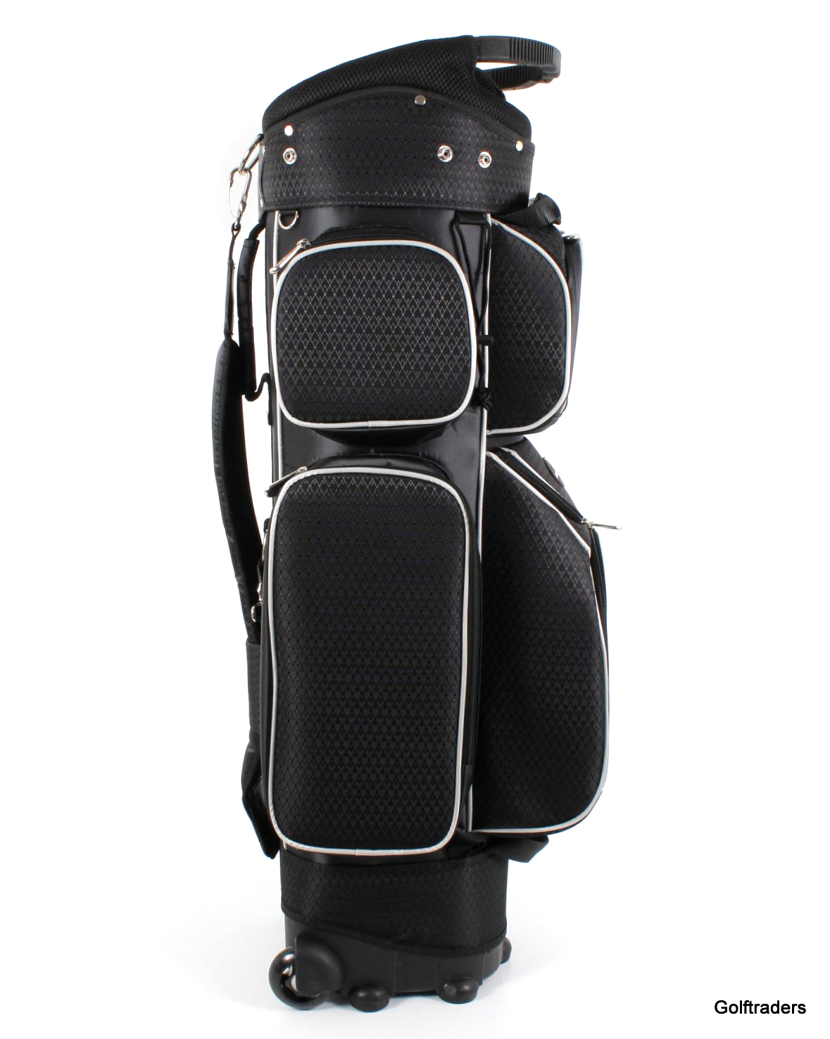 New Prosimmon HiRoller Wheelie Golf Cart Bag Black / Silver G4698 just