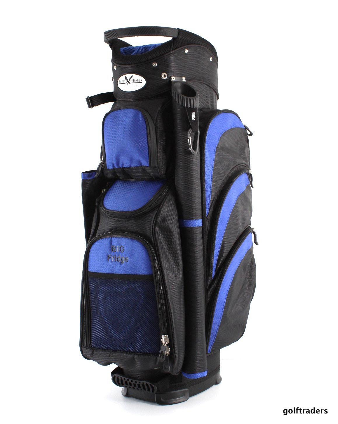 EAGLES AND BIRDIES 2017 BIG FRIDGE CART BAG BLACK / COBALT BLUE NEW 