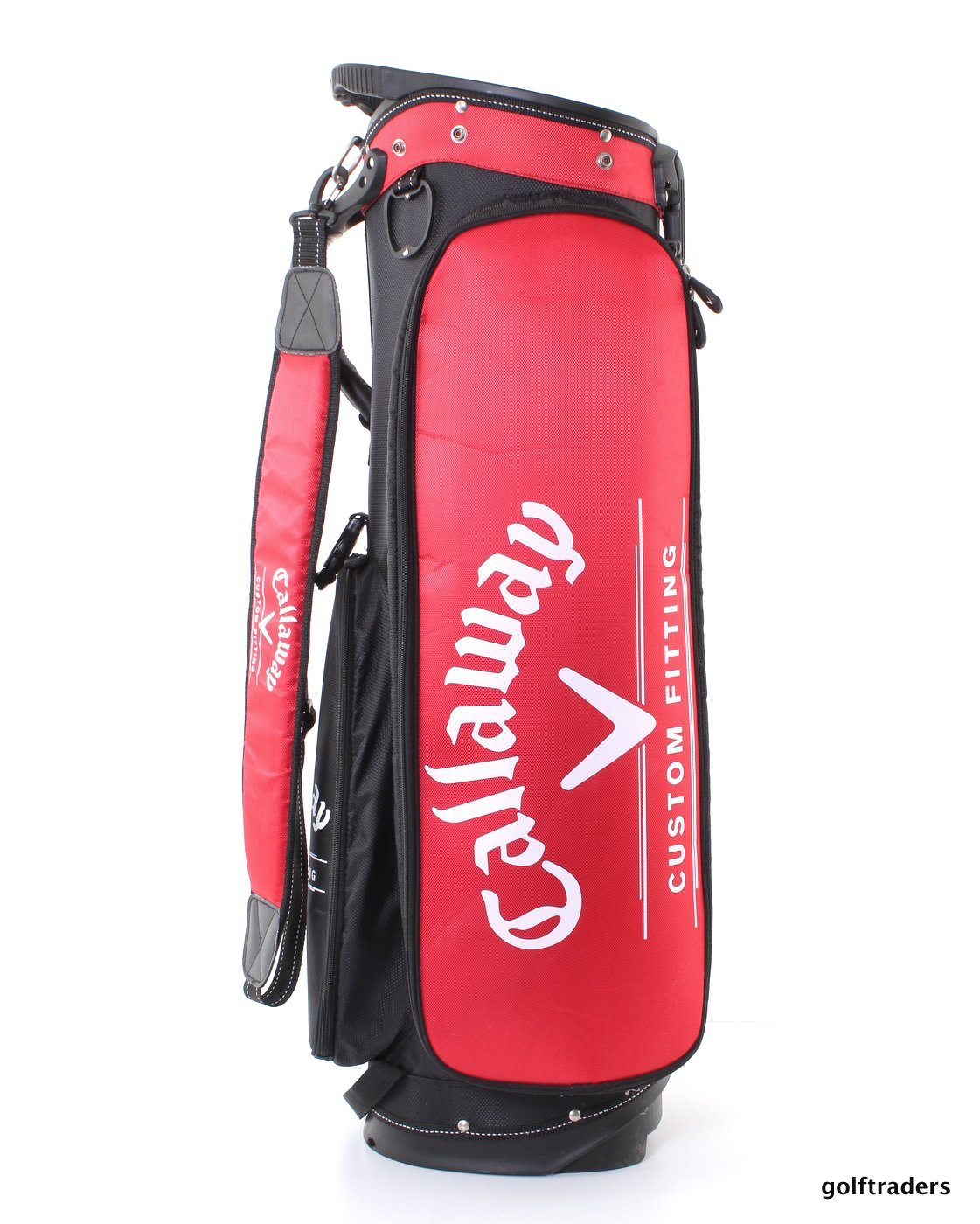 CALLAWAY GOLF 'CUSTOM FITTING' STAND BAG RED/BLACK USED SUPERB D1576 just 120.00