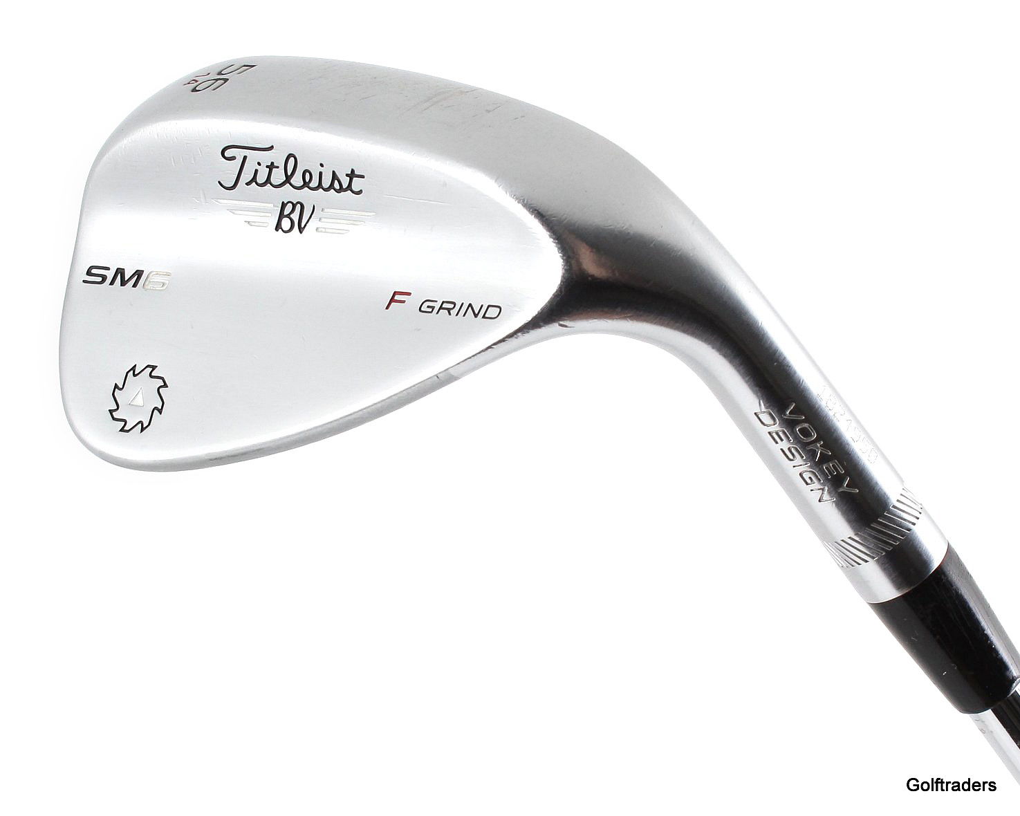 Titleist SM6 Chrome F Grind Sand Wedge 56.14 Steel Wedge Flex New Grip