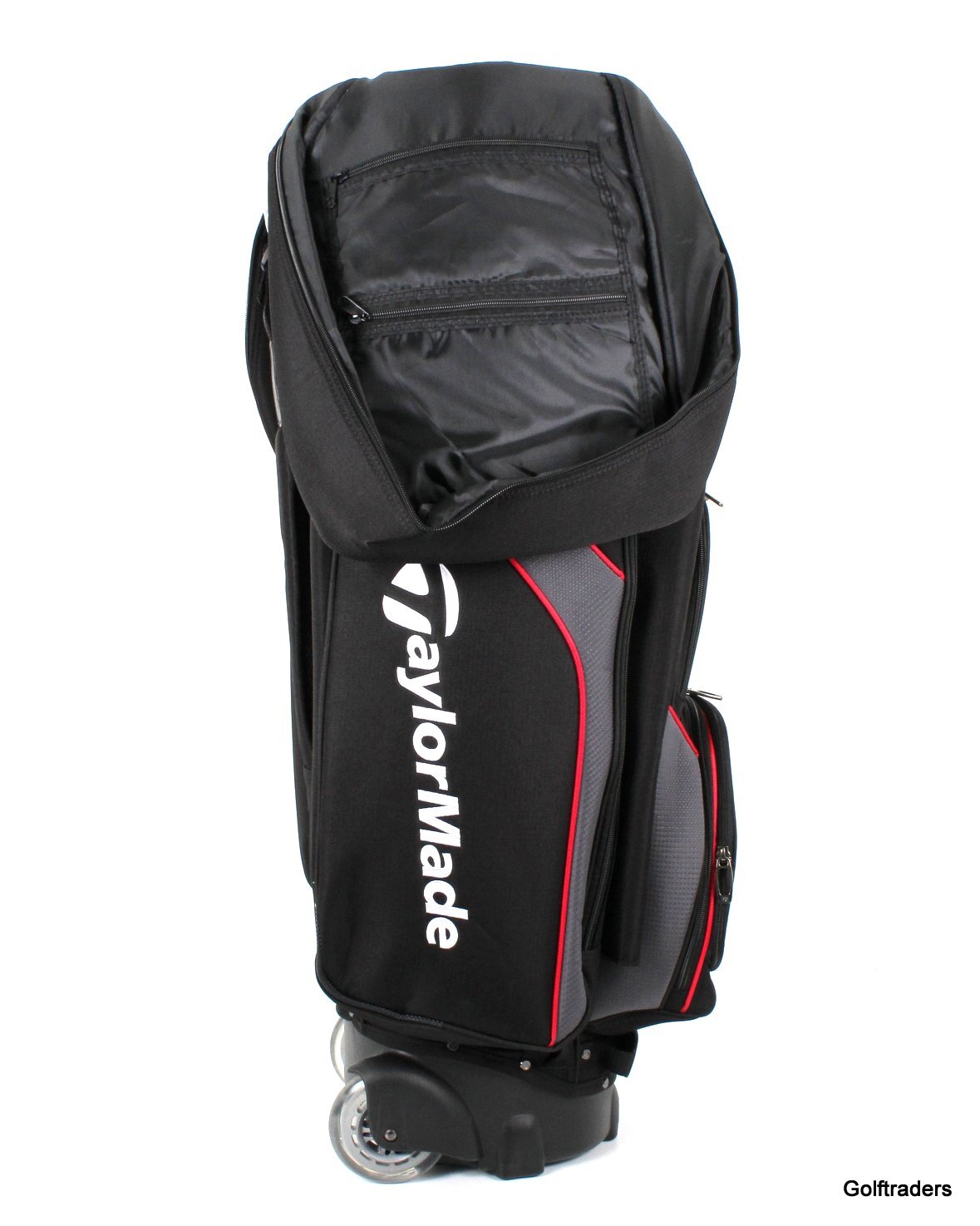 New Taylormade TM18 Traveler Golf Bag Black / Charcoal / Red H372 just
