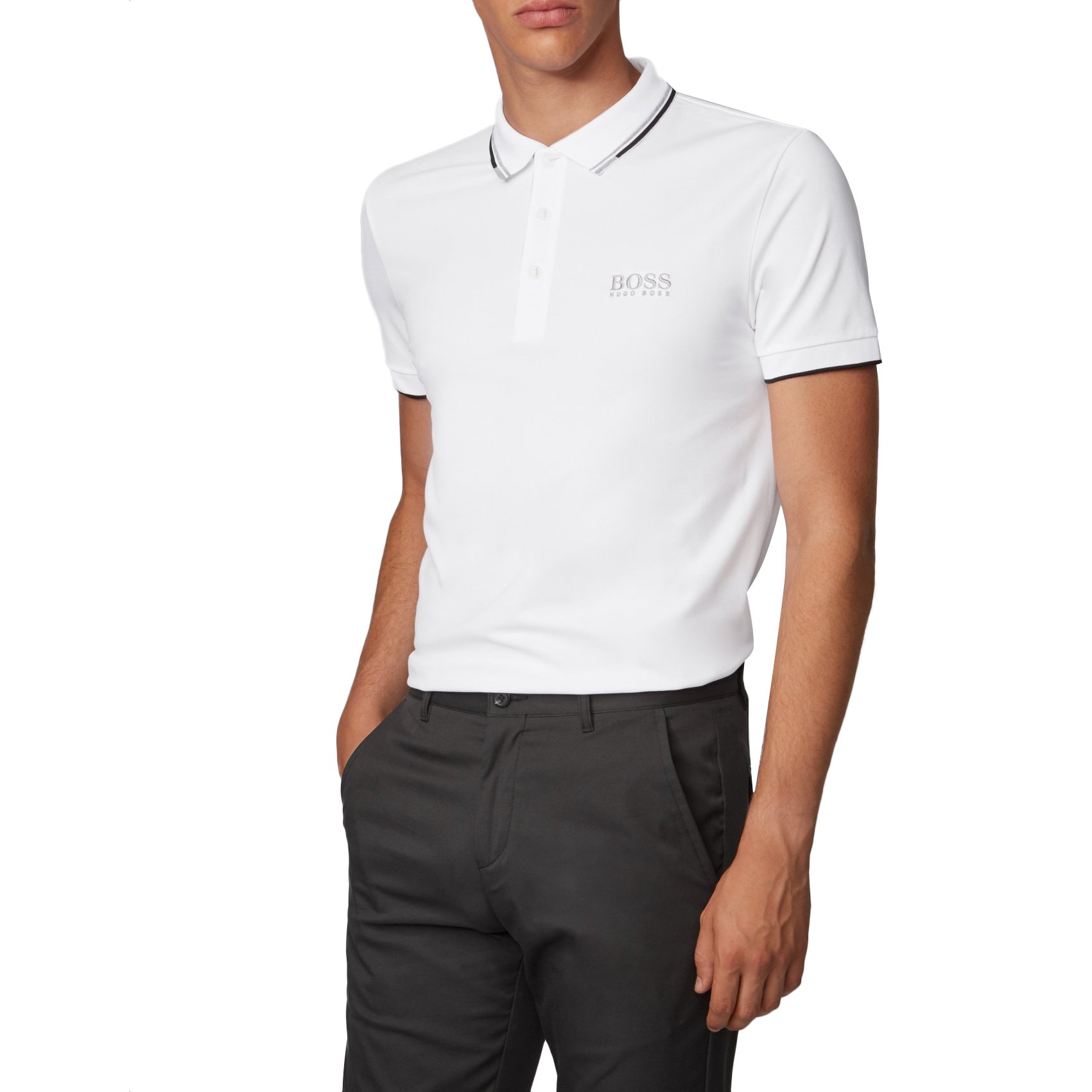 Hugo Boss Paddy Pro Golf Shirt White just 135.00, save 34.00!