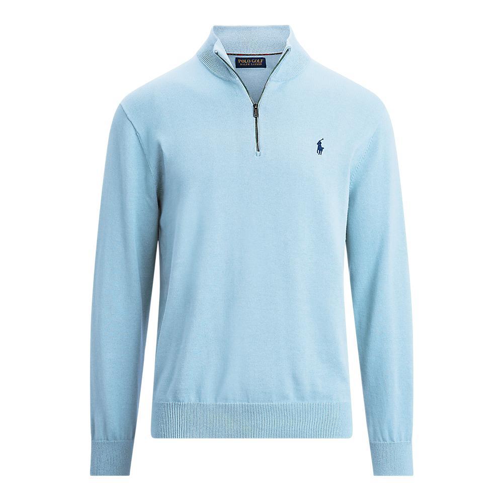 Polo Golf Ralph Lauren Half Zip Cotton Pullover - Power Blue just $99.00, save $100.00!