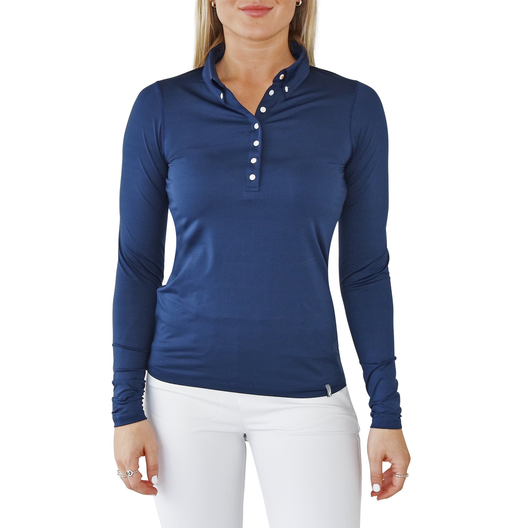 KJUS Women's Scotscraig Longsleeve Golf Shirt Atlanta Blue just 149.