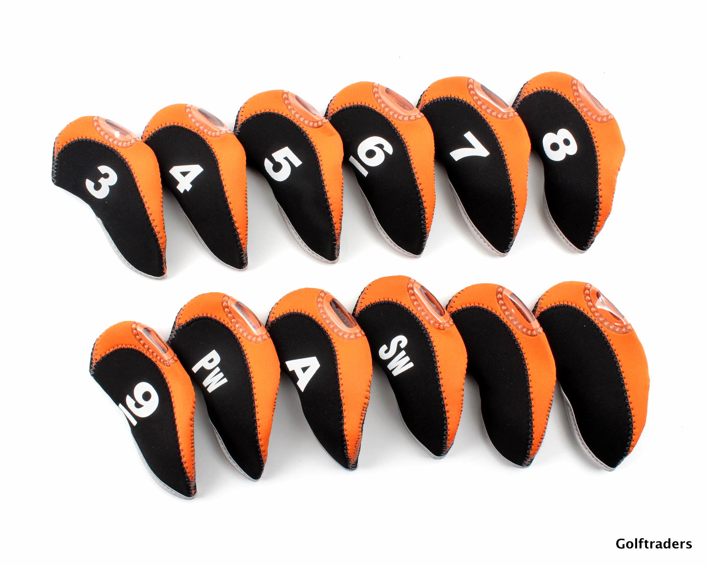 New Iron Head Covers Set 12 Pieces Orange / Black H848 just 30.00
