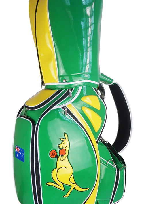 PREMIUM CUSTOM "BOXING KANGAROO" GOLF STAFF BAG just 650.00, save 75.00!