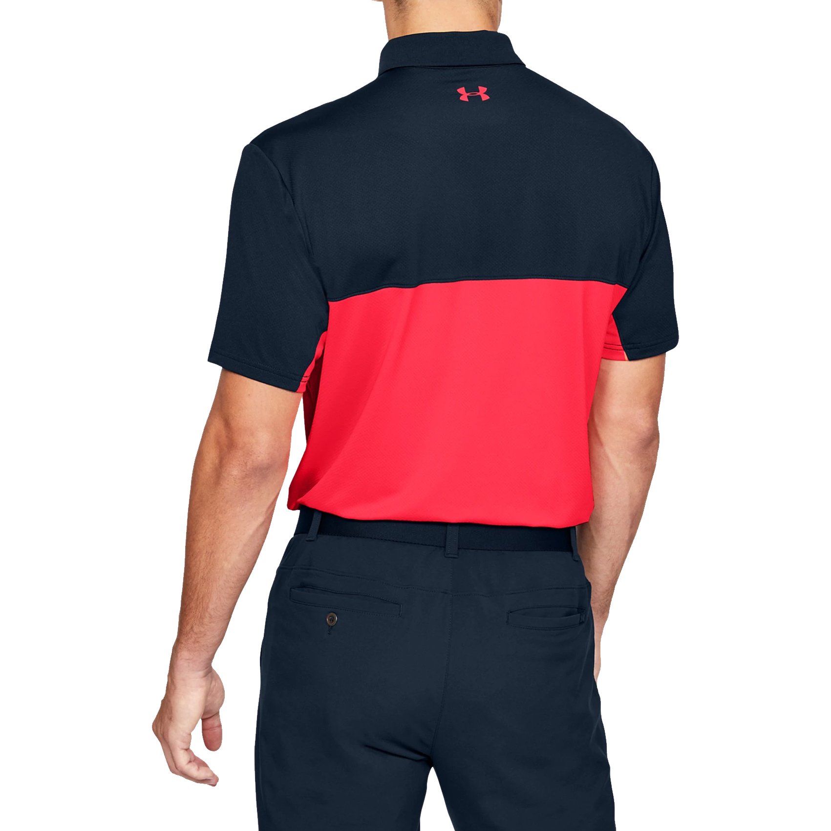 Under Armour Performance 2.0 Colorblock Polo - Avademy/Beta Red just $44.50, save $44.50!