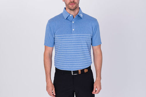 FootJoy Heather Lisle Engineered Pinstripe Golf Polo Shirt - Image 3