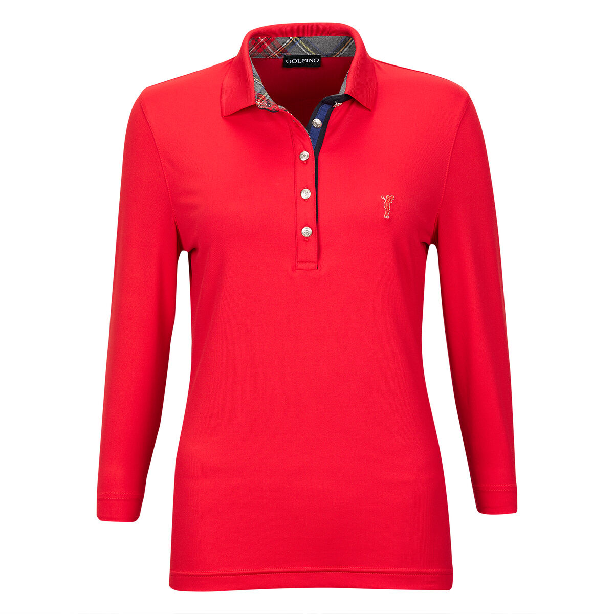 GOLFINO Tartan 3/4 Ladies Golf Polo Shirt just Â£119.95