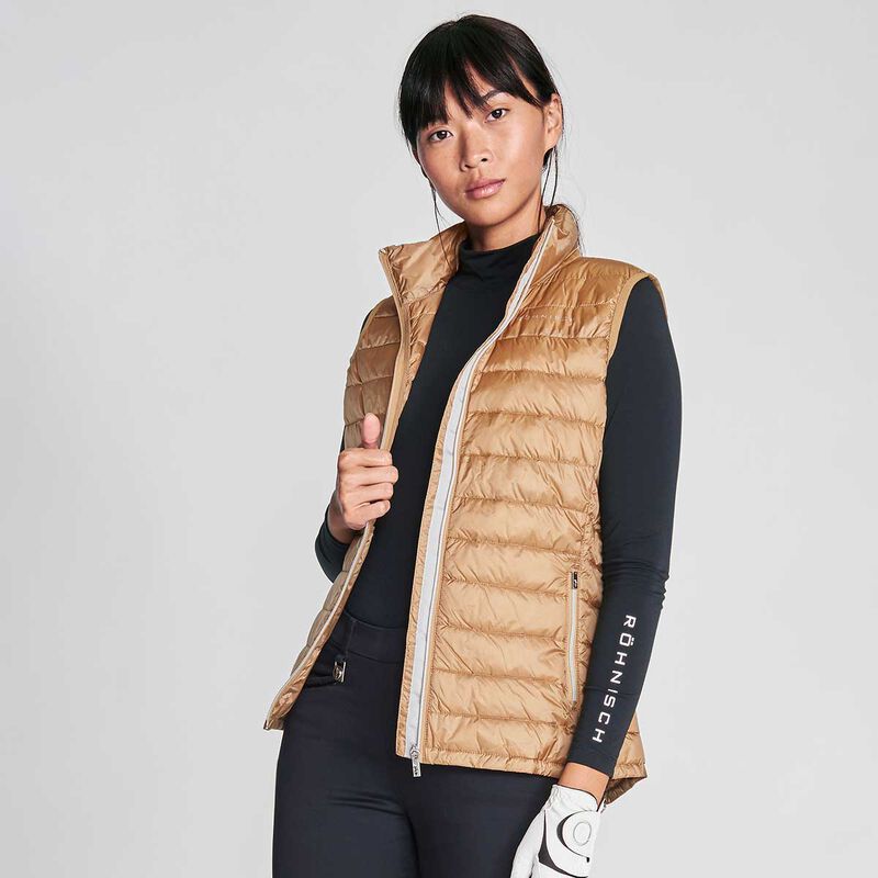 Röhnisch Ladies Brown Lightweight Rohnisch Shine Golf Down Vest just £79.95