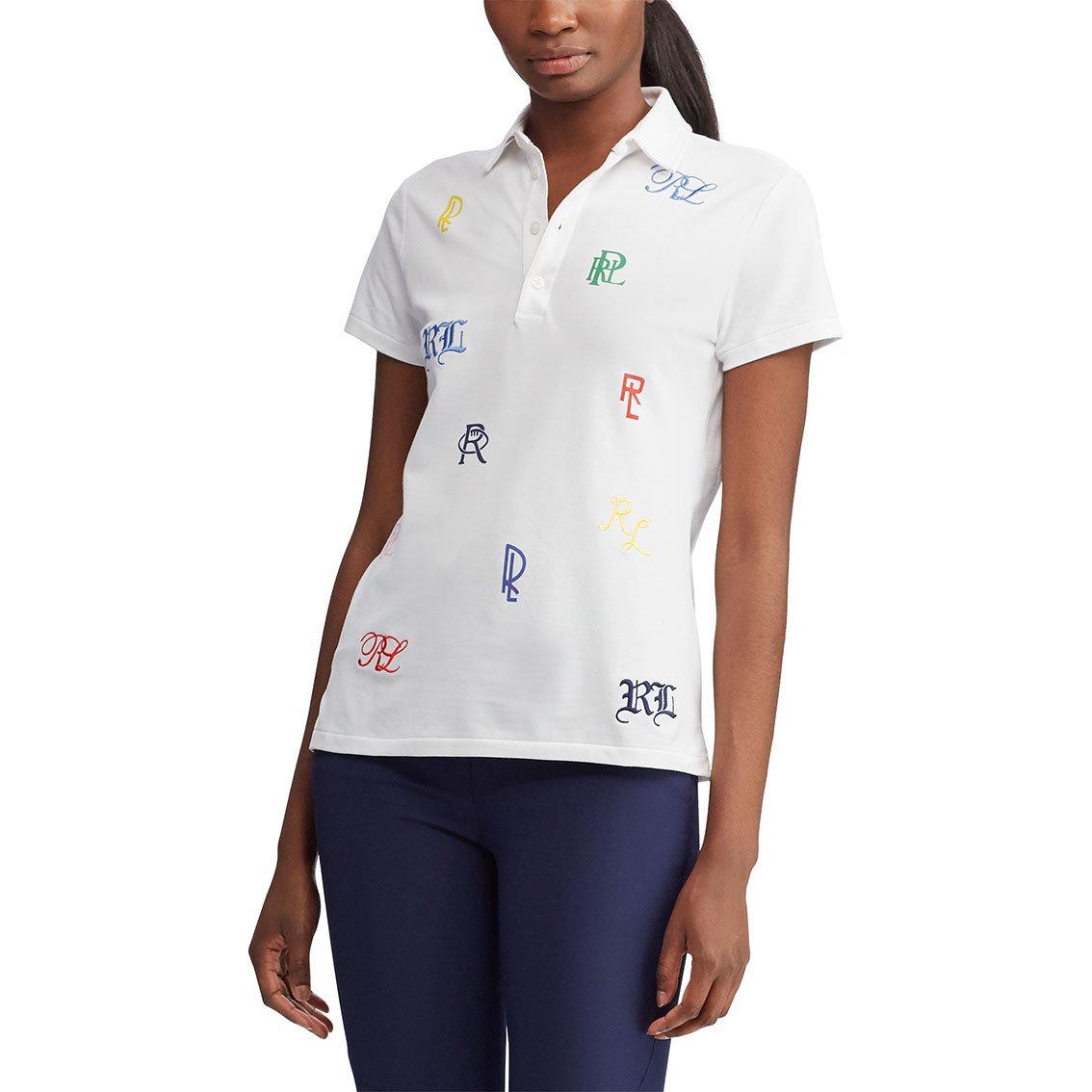 Polo Golf Ralph Lauren Women's Embroidered Logo Golf Polo Shirt White