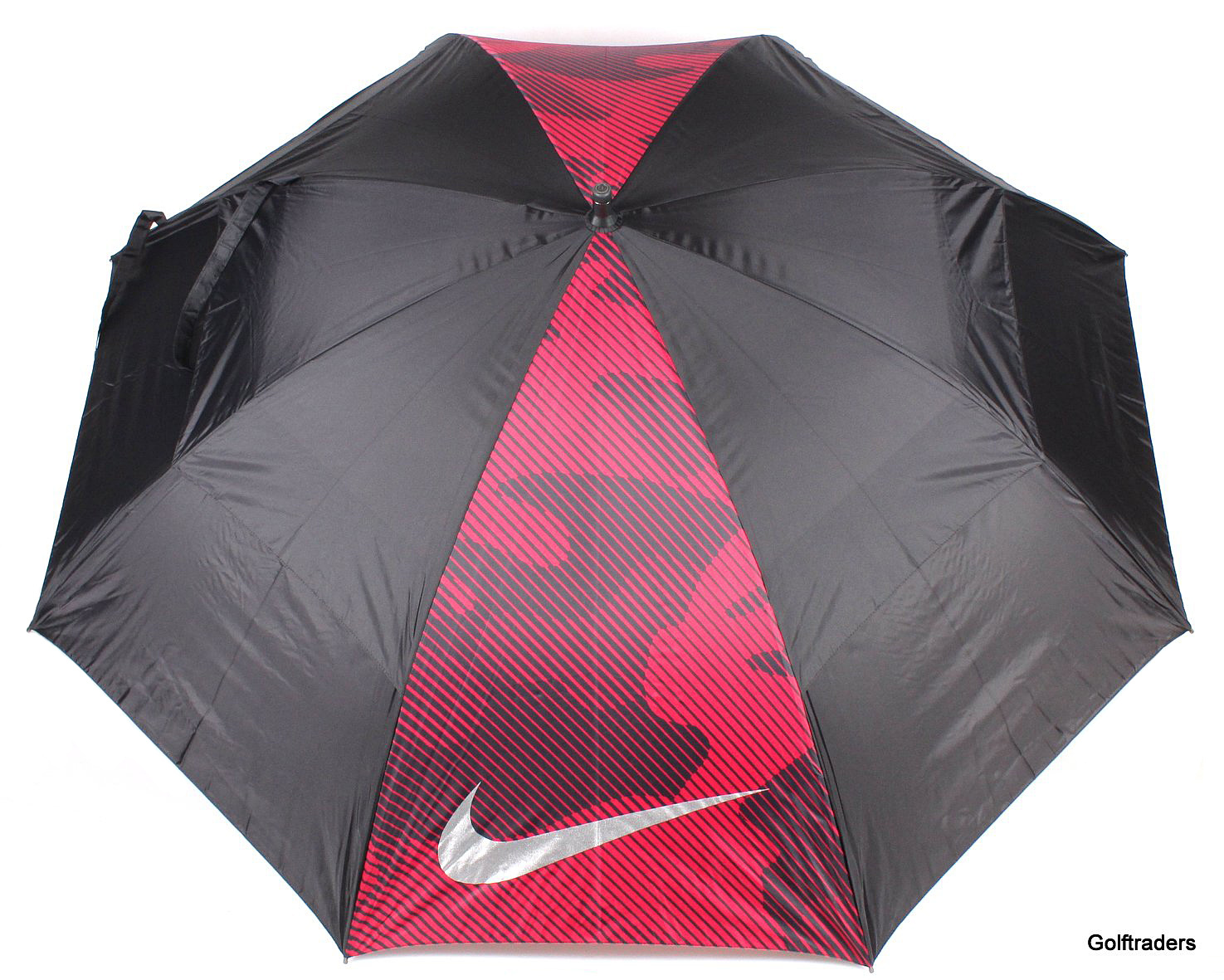 New Nike 62" Windsheer Single Canopy Unisex Golf Umbrella Black / Red