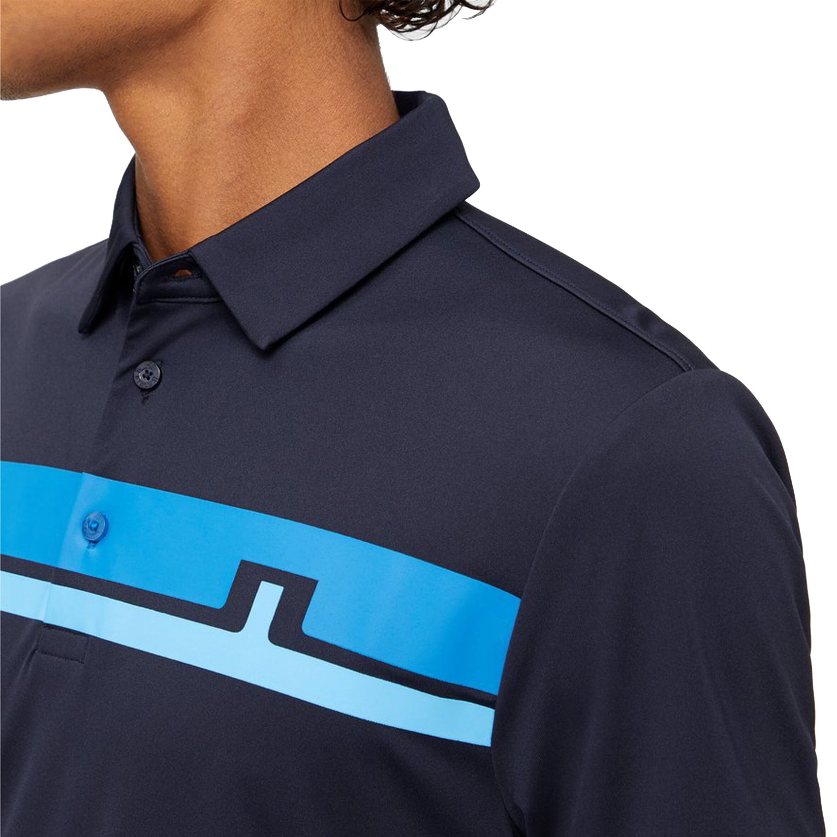 J.Lindeberg Clark Reg Golf Polo Shirt - Navy just $119.00