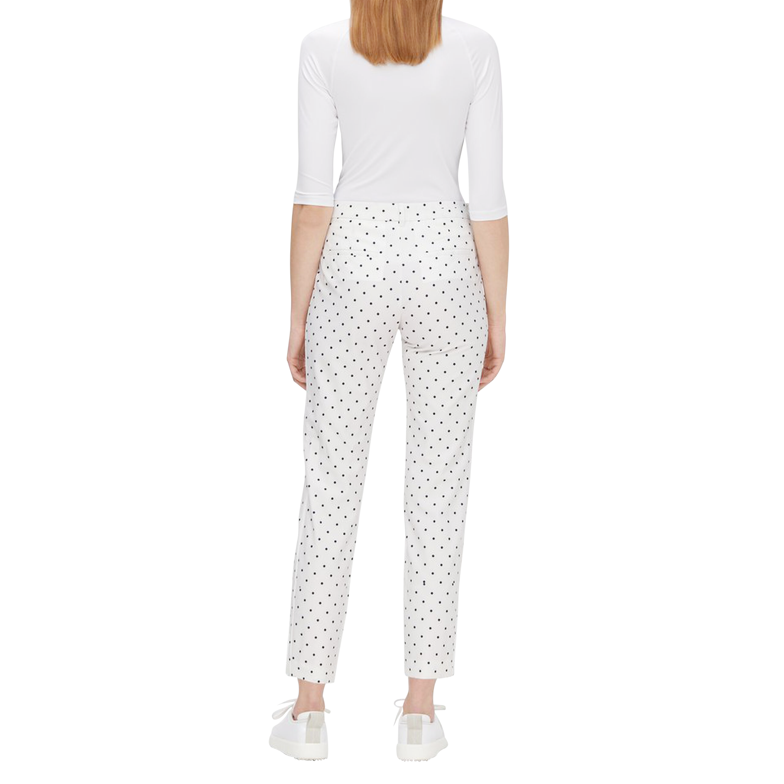 J.Lindeberg Women's Dana Print Golf Pants Polka Dot White just 220.00