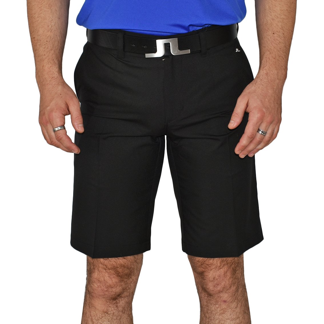 J.Lindeberg Somle Reg Fit Light Poly Golf Shorts - Black just $59.99, save $80.00!