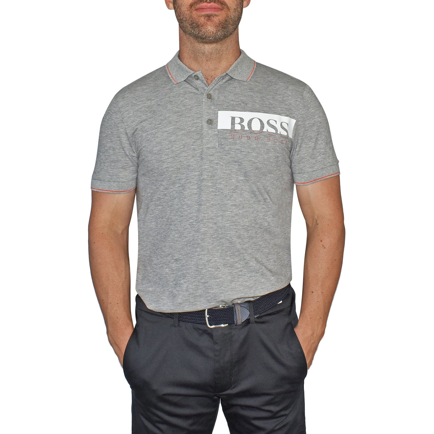 Hugo Boss Paule Pro Golf Shirt Open Grey just 99.00, save 120.00!