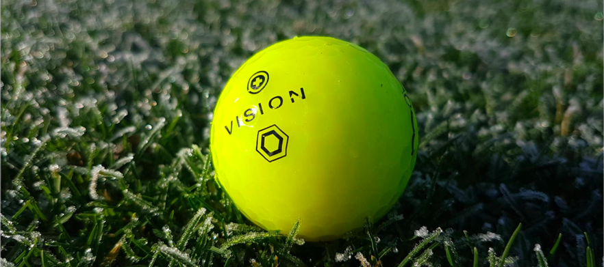24 Brand New Yellow Vision Golf Balls