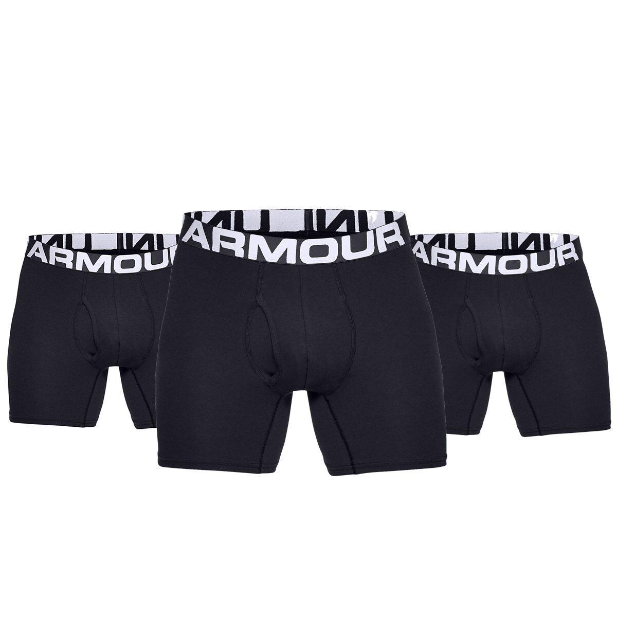 Under Armour Mens Black Charged Cotton 6" 3Pack Boxers just £19.99