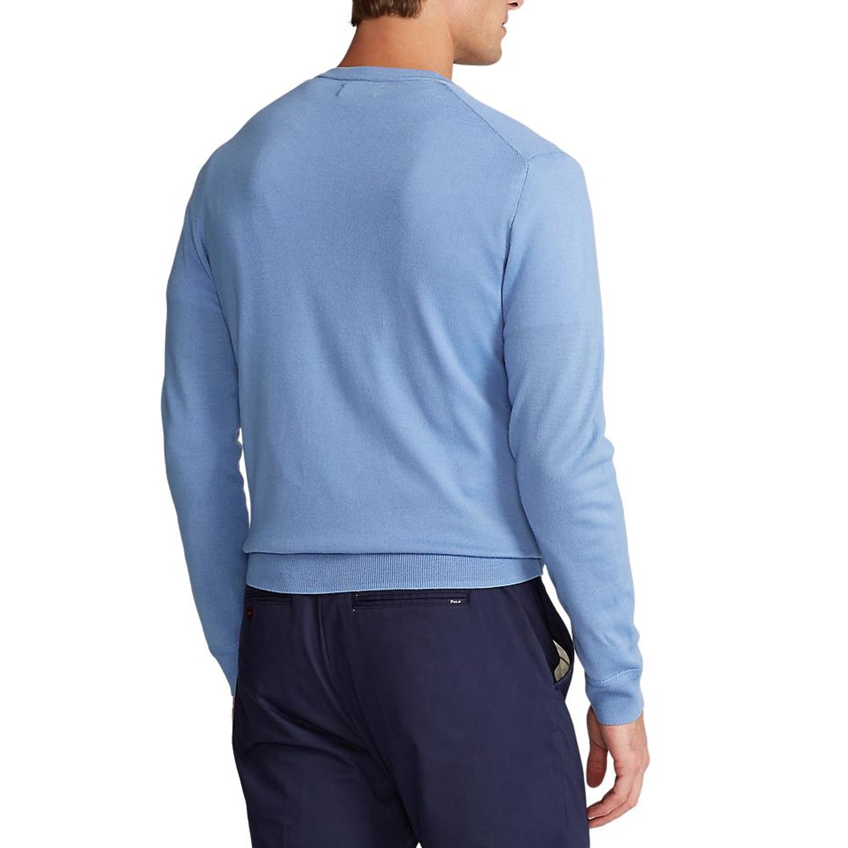 Polo Golf Ralph Lauren Washable Merino Wool V-Neck Sweater - Fall Blue just $299.00