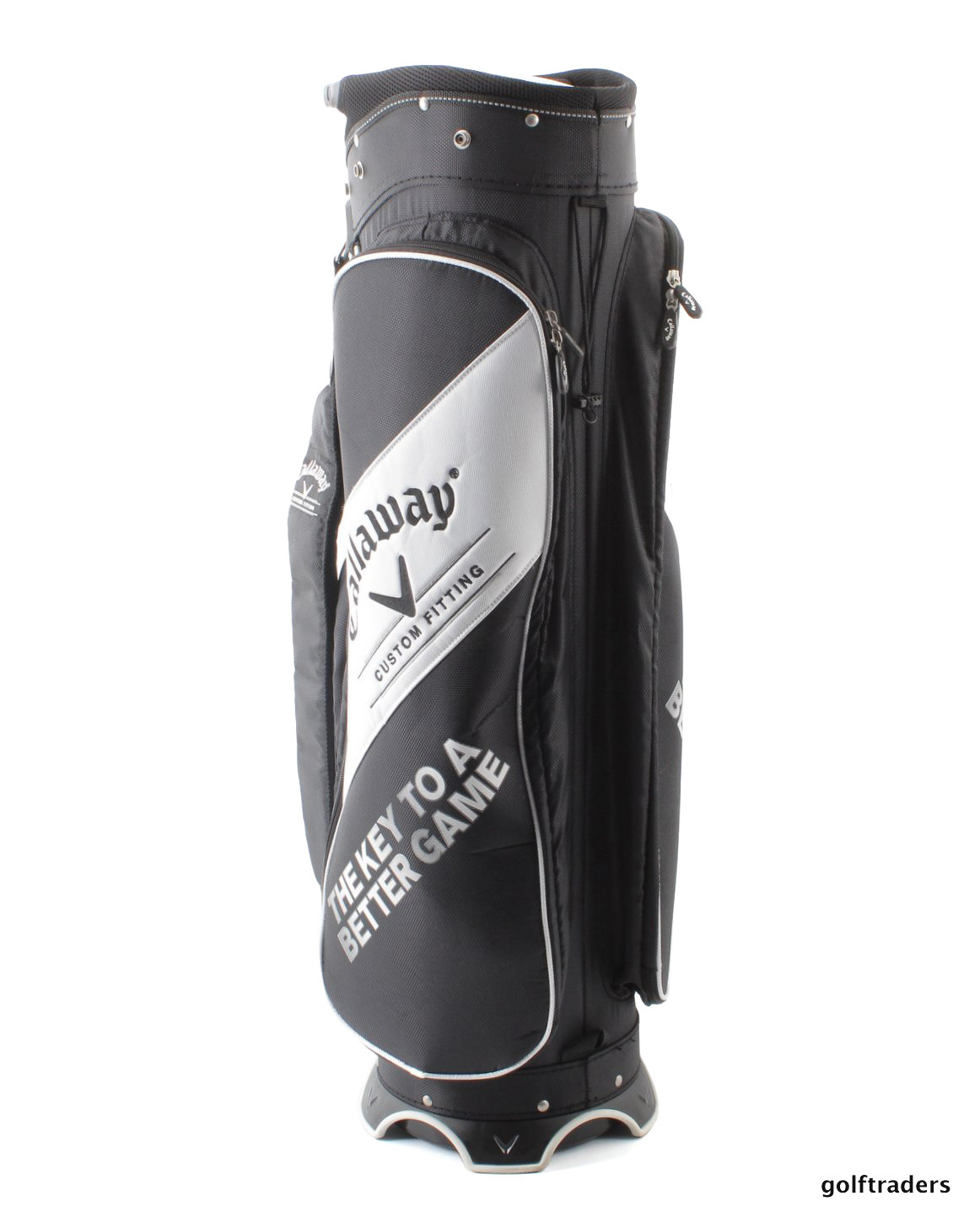 CALLAWAY GOLF 'CUSTOM FITTING' CART BAG BLACK/WHITE USED E912 just 120.00